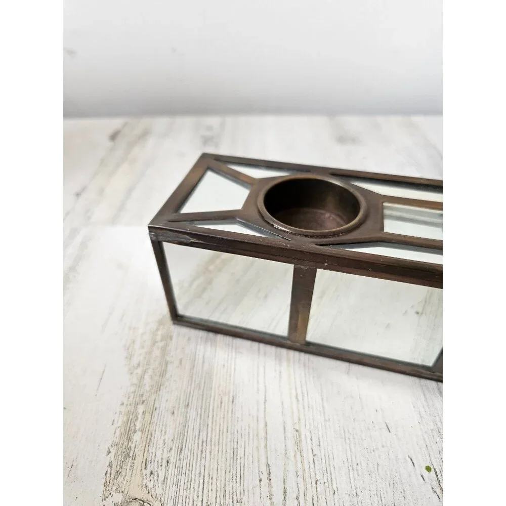Pier 1 reversible candle holder tea light tapers mirror Xmas decor home‎ unique